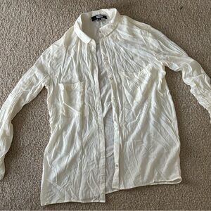 Sheer White Button Up